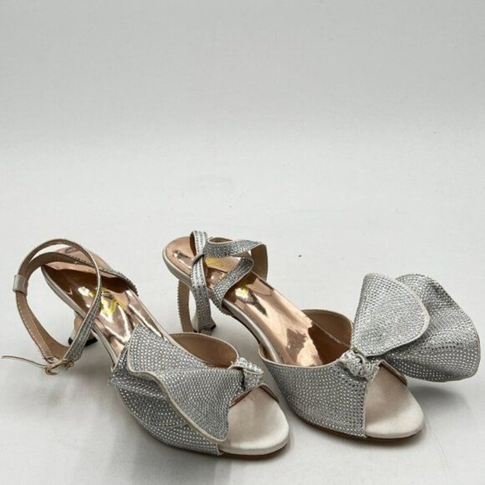 FYS Elegant open Pointed Toe Sandal Stiletto High Heel Slingback Sparkly
